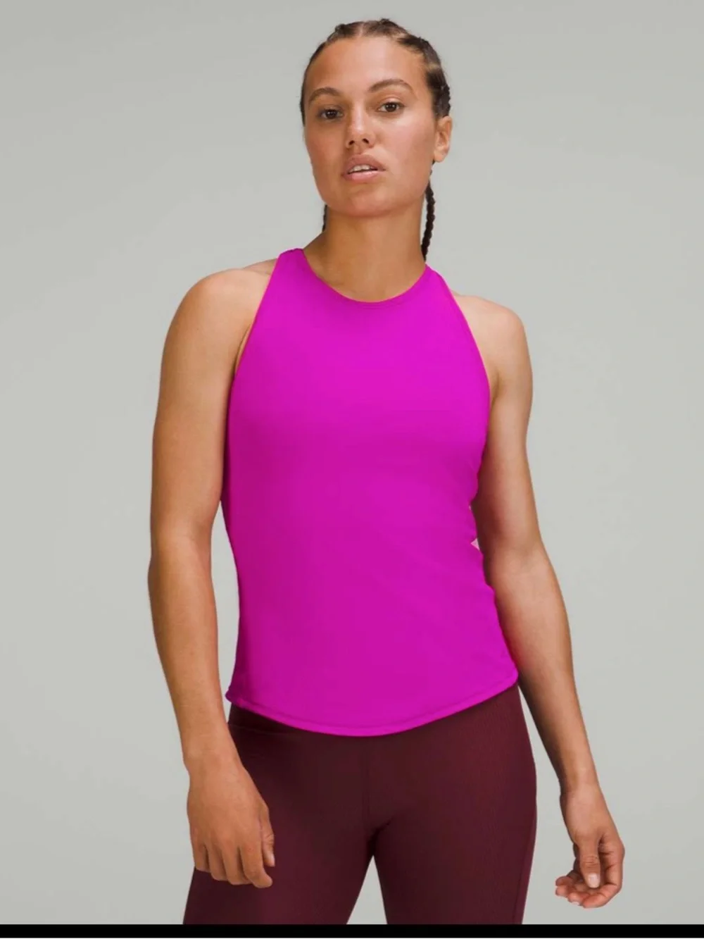 Lululemon Base Pace Ribbed Tank Top Purple Highlight Size 4